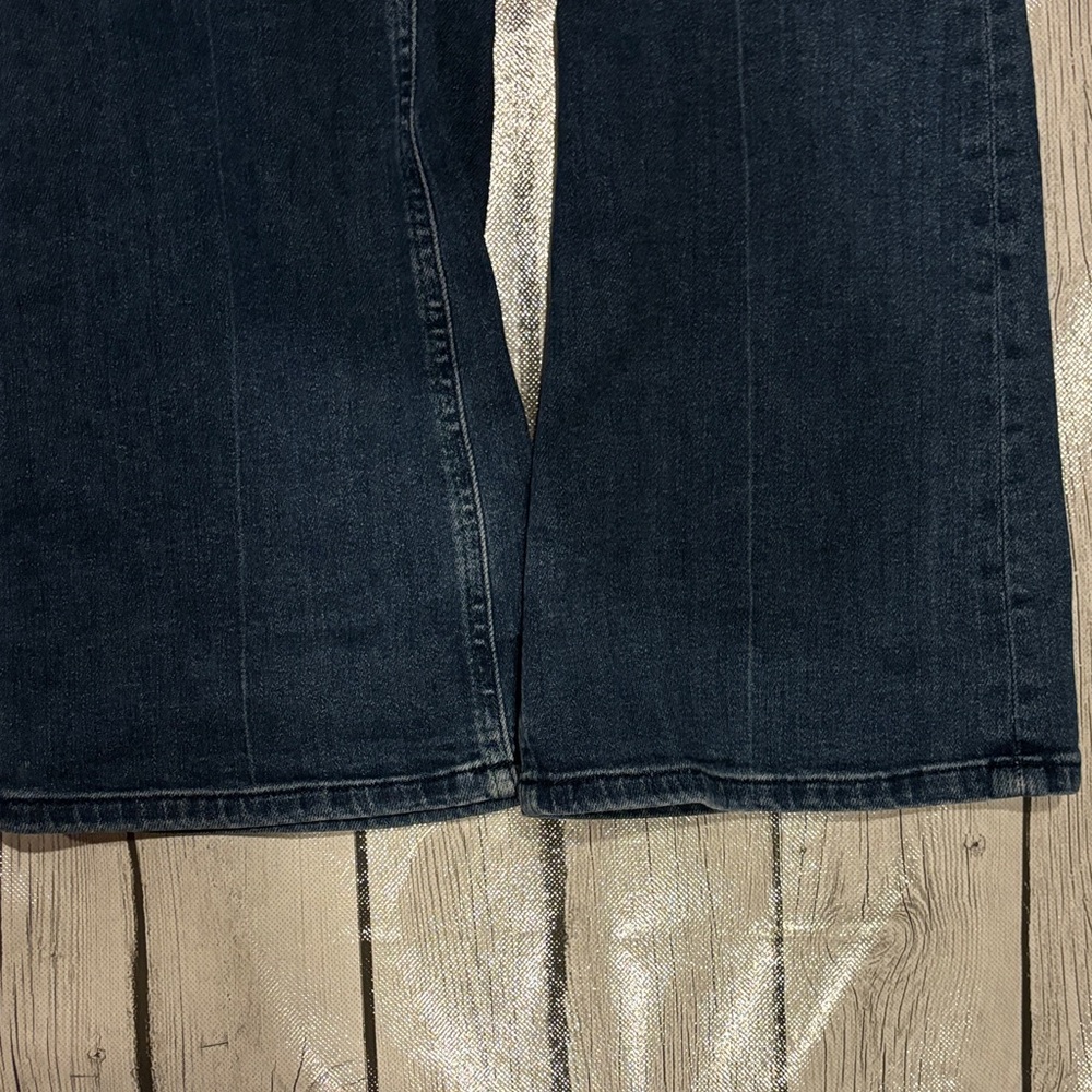 Pilcro and the Letterpress Dark Blue Flare Jeans high rise bootcut button fly - Picture 3 of 8